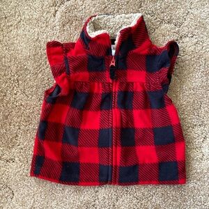 10/$25 Carter’s Fleece Buffalo Plaid Vest 3m